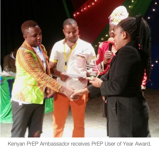 Kenyan PrEP Ambassador accepts PrEP User of the Year Award
