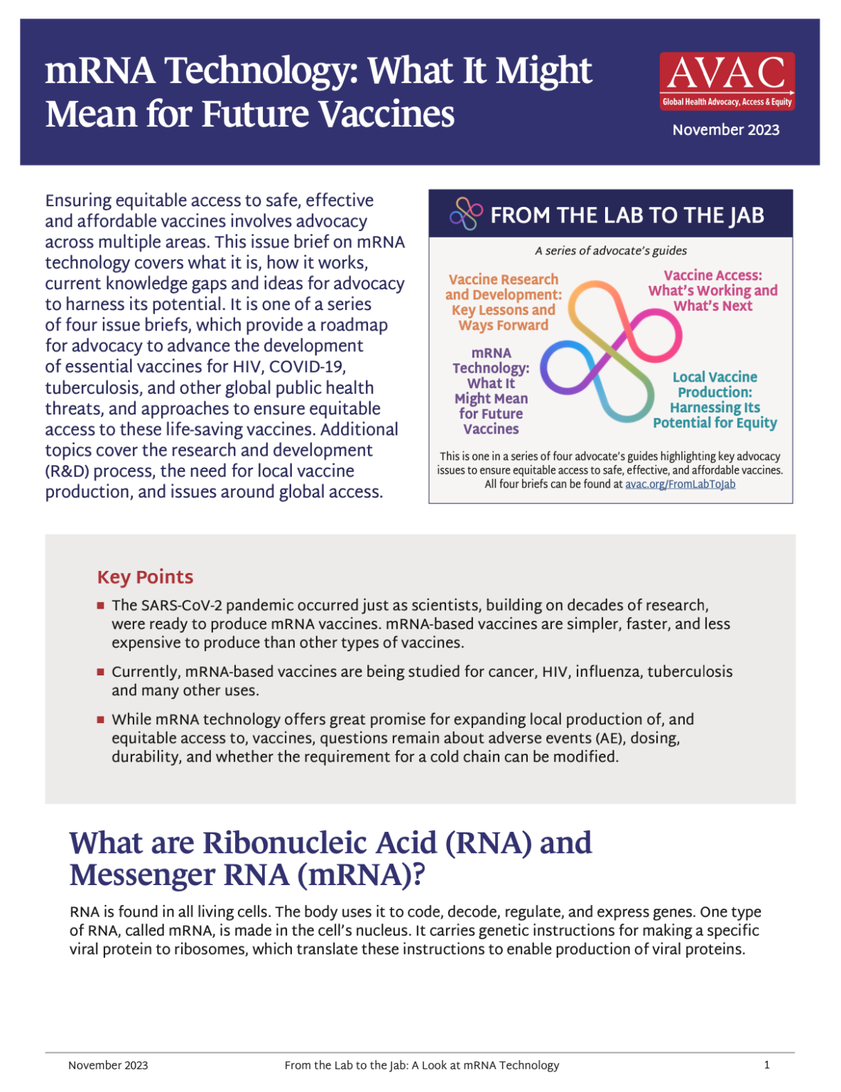 mRNA Technology: What It Might Mean for Future Vaccines - AVAC