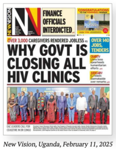 New Vision newspaper frontpage thumbnail